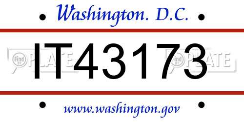 IT43173 District Of Columbia License Plate