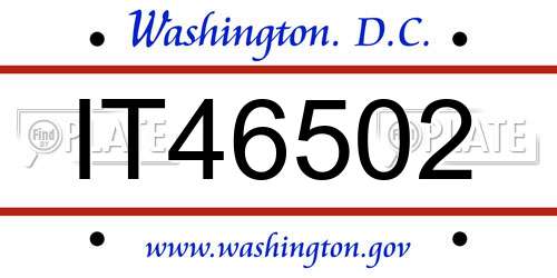 IT46502 District Of Columbia License Plate