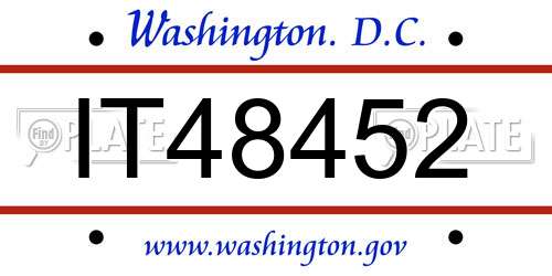 IT48452 District Of Columbia License Plate