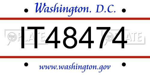 IT48474 District Of Columbia License Plate