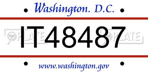 IT48487 District Of Columbia License Plate