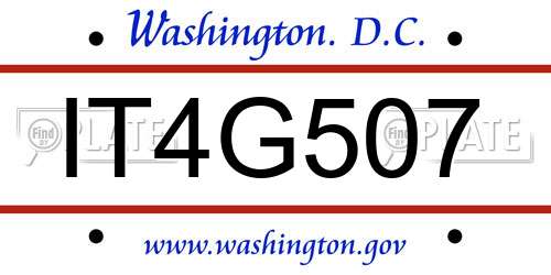 IT4G507 District Of Columbia License Plate