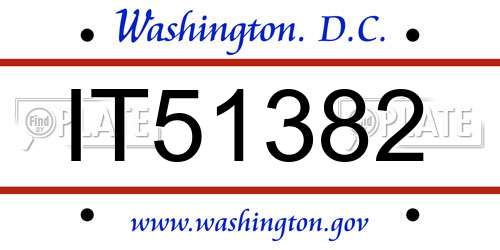 IT51382 District Of Columbia License Plate