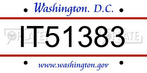 IT51383 District Of Columbia License Plate
