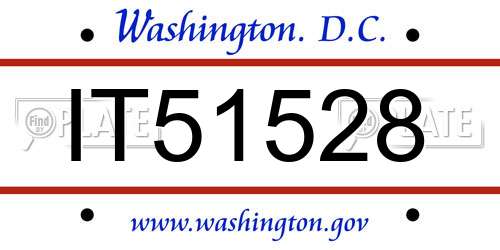 IT51528 District Of Columbia License Plate