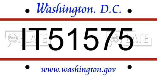 IT51575 District Of Columbia License Plate