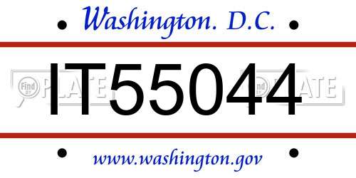 IT55044 District Of Columbia License Plate