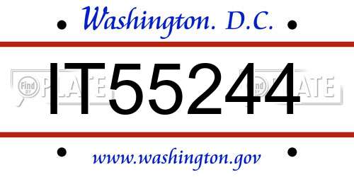 IT55244 District Of Columbia License Plate
