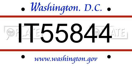 IT55844 District Of Columbia License Plate