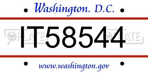 IT58544 District Of Columbia License Plate