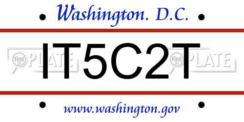 IT5C2T District Of Columbia License Plate
