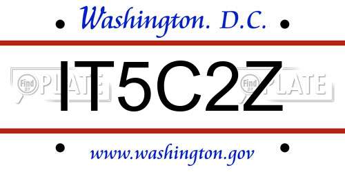 IT5C2Z District Of Columbia License Plate