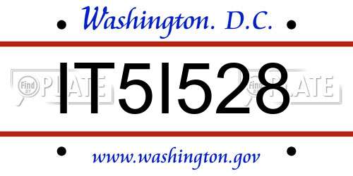 IT5I528 District Of Columbia License Plate