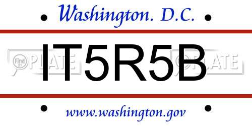 IT5R5B District Of Columbia License Plate
