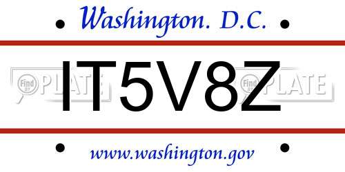 IT5V8Z District Of Columbia License Plate