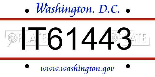 IT61443 District Of Columbia License Plate