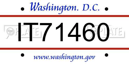 IT71460 District Of Columbia License Plate