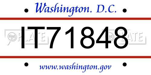 IT71848 District Of Columbia License Plate