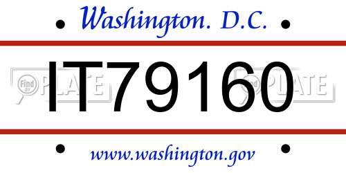 IT79160 District Of Columbia License Plate