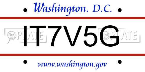 IT7V5G District Of Columbia License Plate