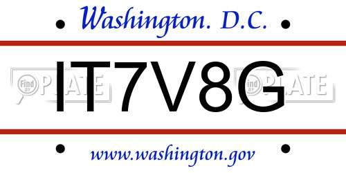 IT7V8G District Of Columbia License Plate