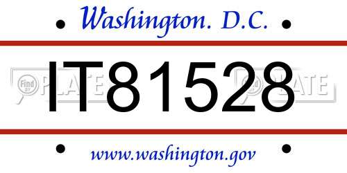 IT81528 District Of Columbia License Plate