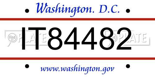 IT84482 District Of Columbia License Plate