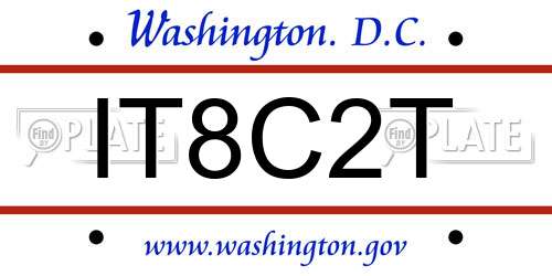 IT8C2T District Of Columbia License Plate