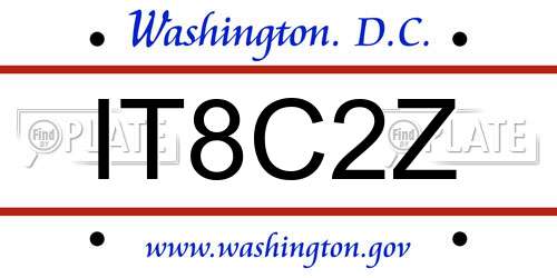 IT8C2Z District Of Columbia License Plate