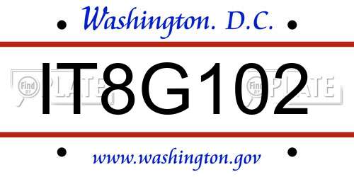 IT8G102 District Of Columbia License Plate