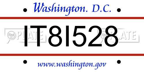 IT8I528 District Of Columbia License Plate
