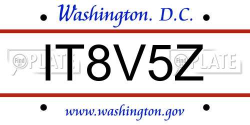 IT8V5Z District Of Columbia License Plate