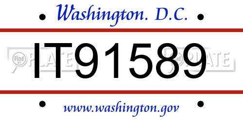 IT91589 District Of Columbia License Plate