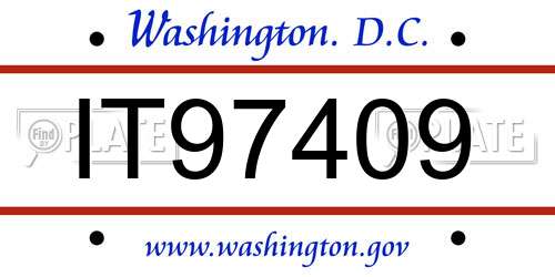 IT97409 District Of Columbia License Plate