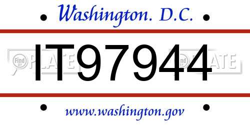 IT97944 District Of Columbia License Plate