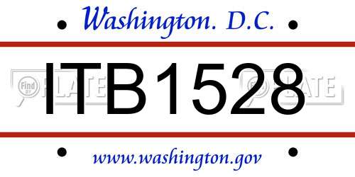 ITB1528 District Of Columbia License Plate