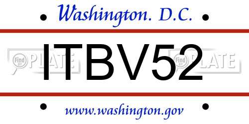 ITBV52 District Of Columbia License Plate