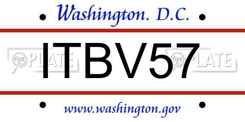 ITBV57 District Of Columbia License Plate