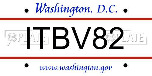 ITBV82 District Of Columbia License Plate