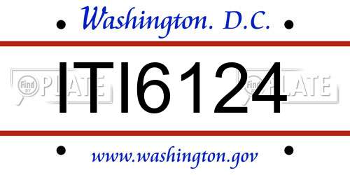 ITI6124 District Of Columbia License Plate