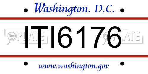 ITI6176 District Of Columbia License Plate