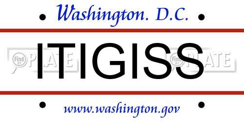 ITIGISS District Of Columbia License Plate