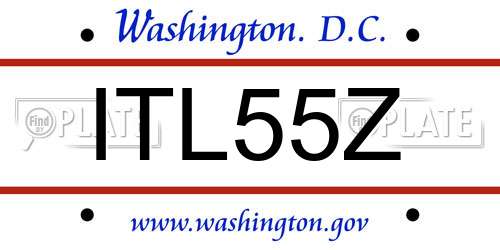 ITL55Z District Of Columbia License Plate