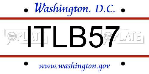 ITLB57 District Of Columbia License Plate