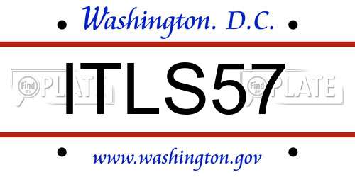 ITLS57 District Of Columbia License Plate