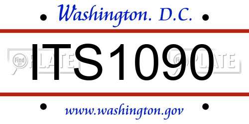 ITS1090 District Of Columbia License Plate