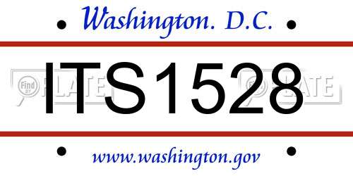 ITS1528 District Of Columbia License Plate