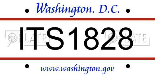 ITS1828 District Of Columbia License Plate