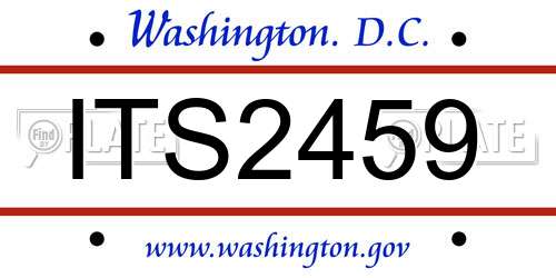 ITS2459 District Of Columbia License Plate