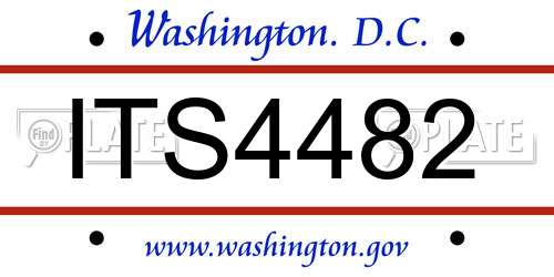 ITS4482 District Of Columbia License Plate